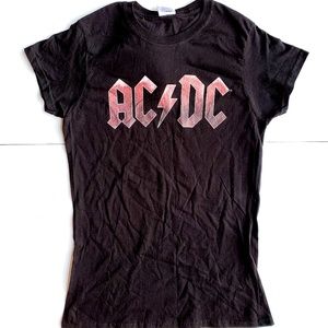 AC/DC Black and Red Short Sleeve Tee